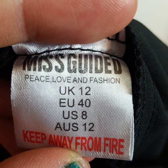 Missguided Black Low Side Party Dress Size 8 US - Picture 7 of 8